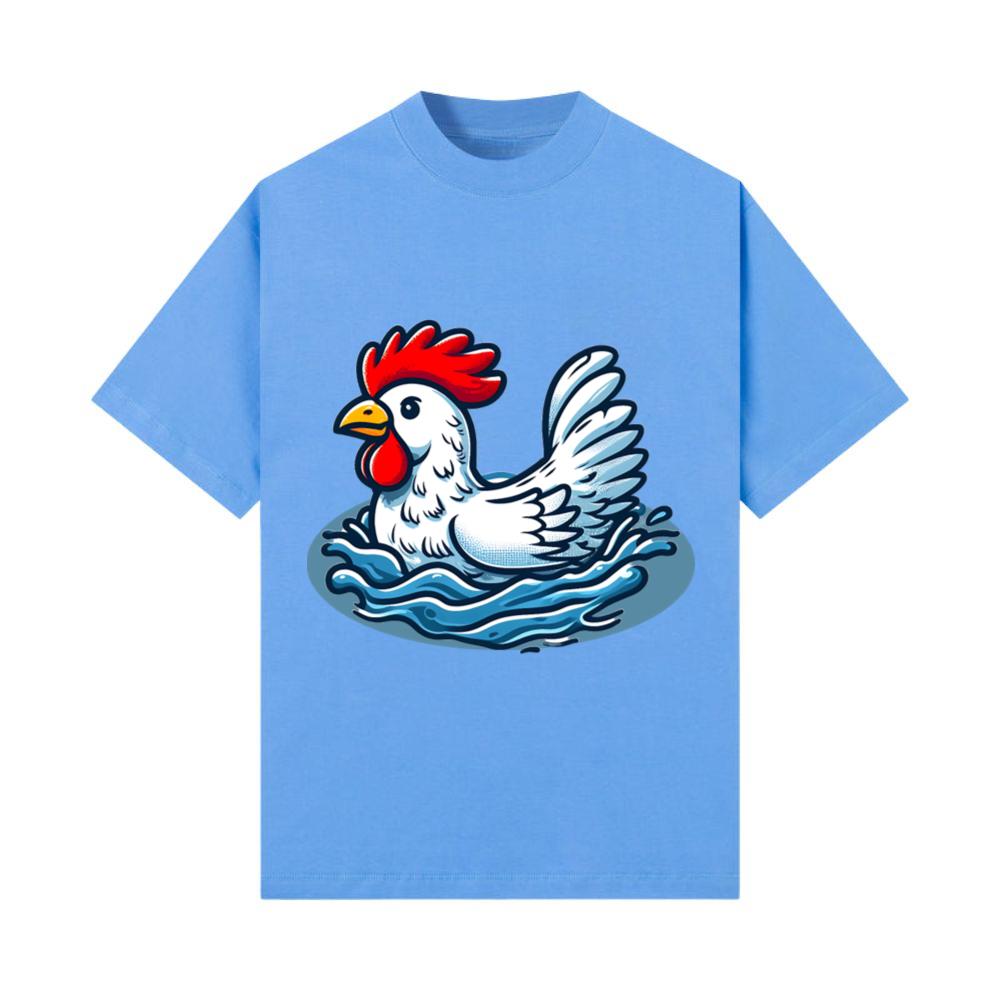 Swimming chicken in the sea - animal design T-Shirt