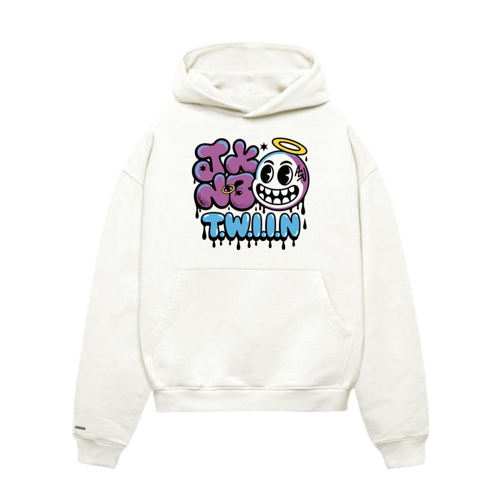 T.W.I.I.N Cartoon Face Funny Retro Graphic Hoodies