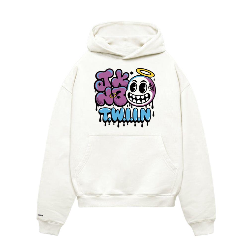 T.W.I.I.N Cartoon Face Funny Retro Graphic Hoodies