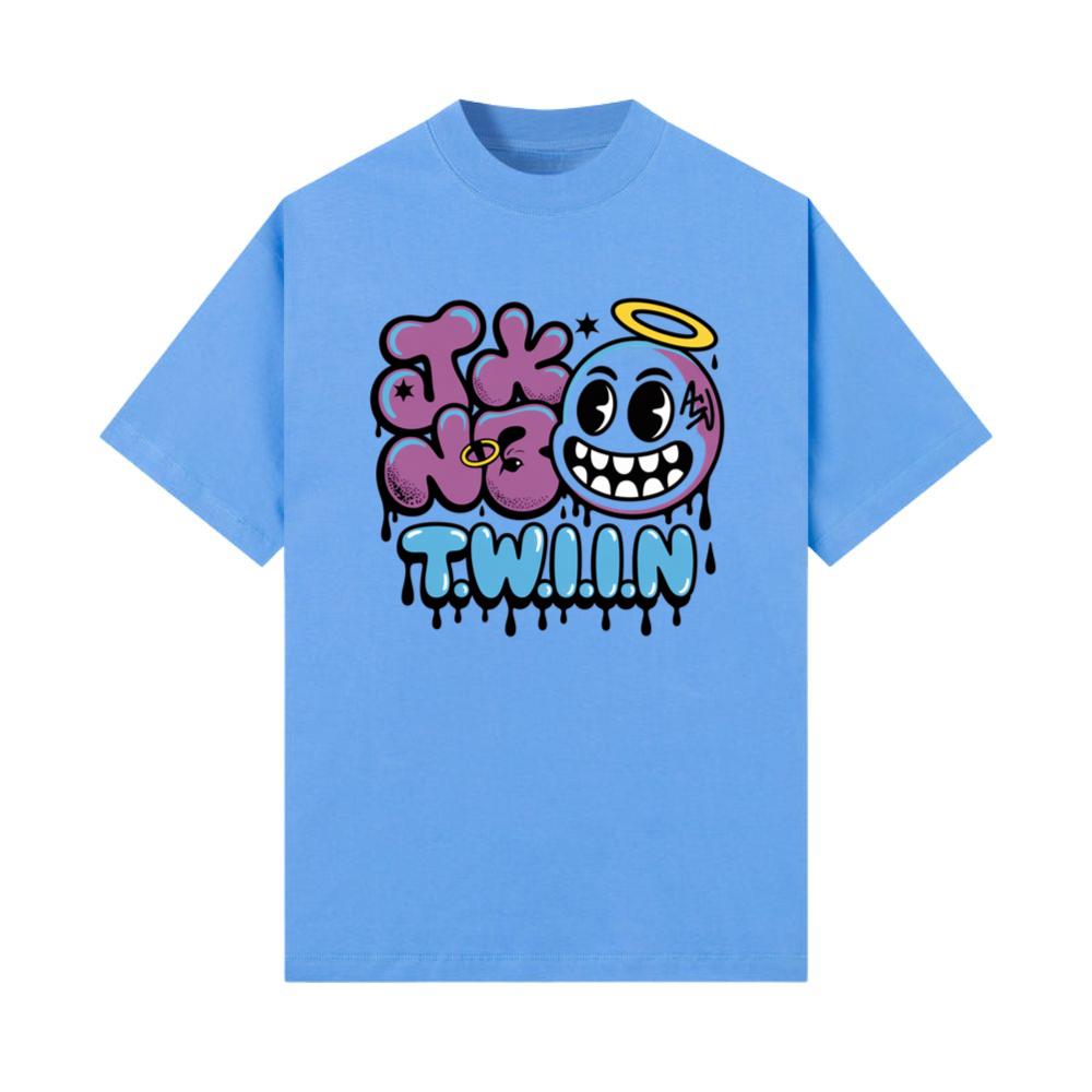 T.W.I.I.N Cartoon Face Funny Retro Graphic T-Shirts