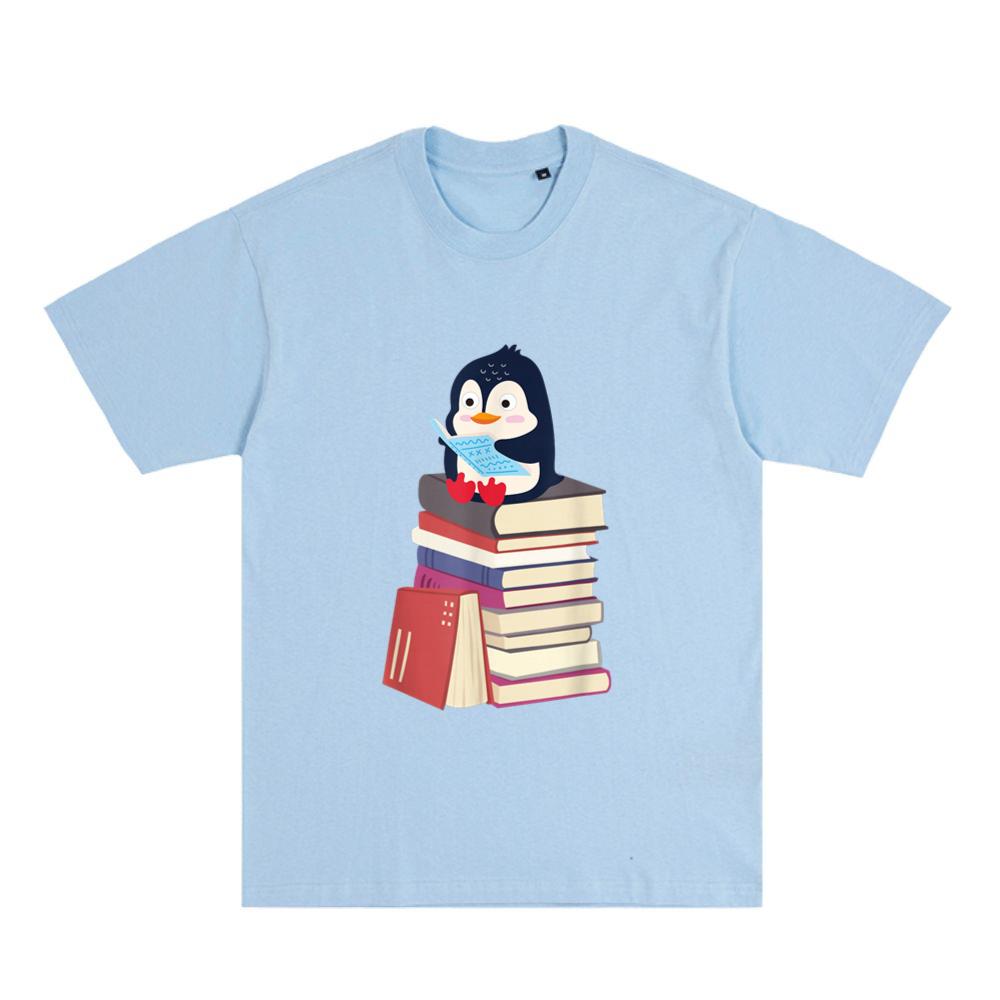 Teacher Librarian Kawaii Penguin, Book Lover Penguin T-Shirt 