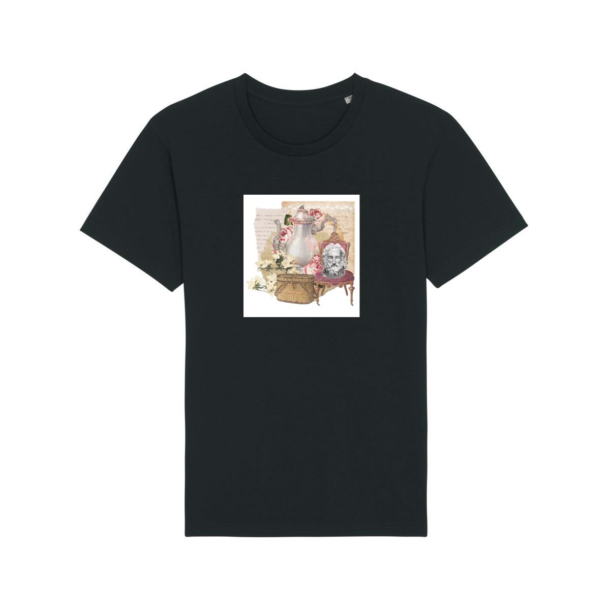 Teapot, Flowers, Bust, and Basket in a Surreal Composition T-Shirts