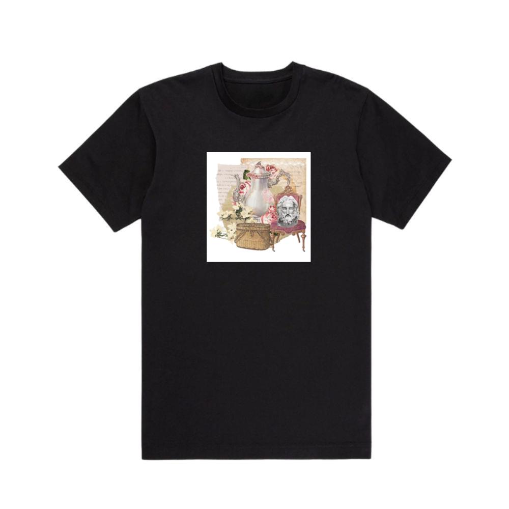 Teapot, Flowers, Bust, and Basket in a Surreal Composition T-Shirts