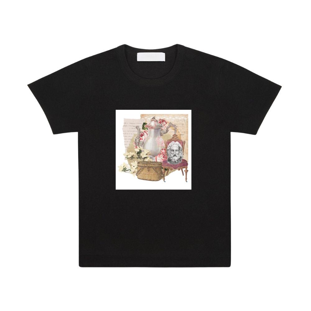 Teapot, Flowers, Bust, and Basket in a Surreal Composition T-Shirts