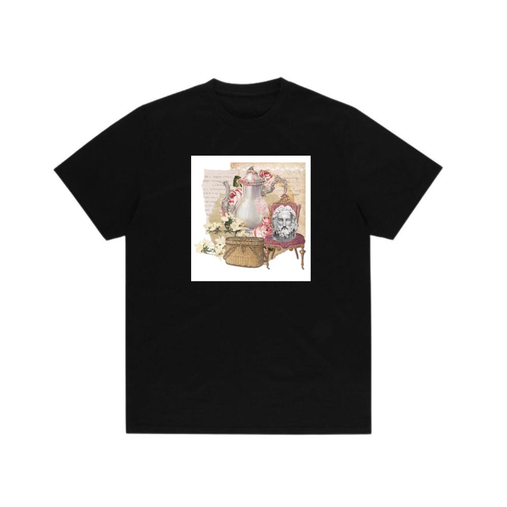 Teapot Flowers Bust and Basket in a Surreal Composition TShirts Tetebi
