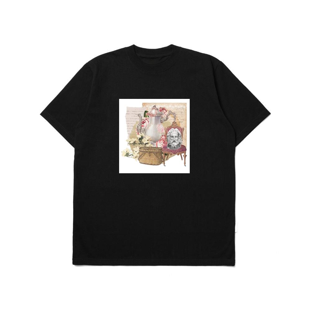 Teapot, Flowers, Bust, and Basket in a Surreal Composition T-Shirts