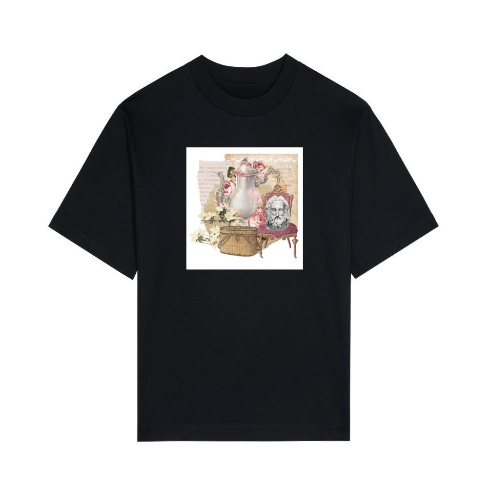 Teapot, Flowers, Bust, and Basket in a Surreal Composition T-Shirts