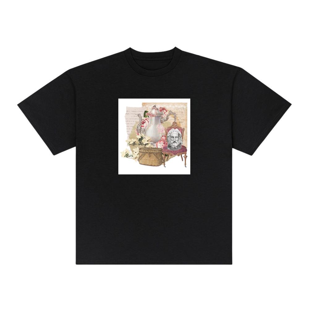 Teapot, Flowers, Bust, and Basket in a Surreal Composition T-Shirts