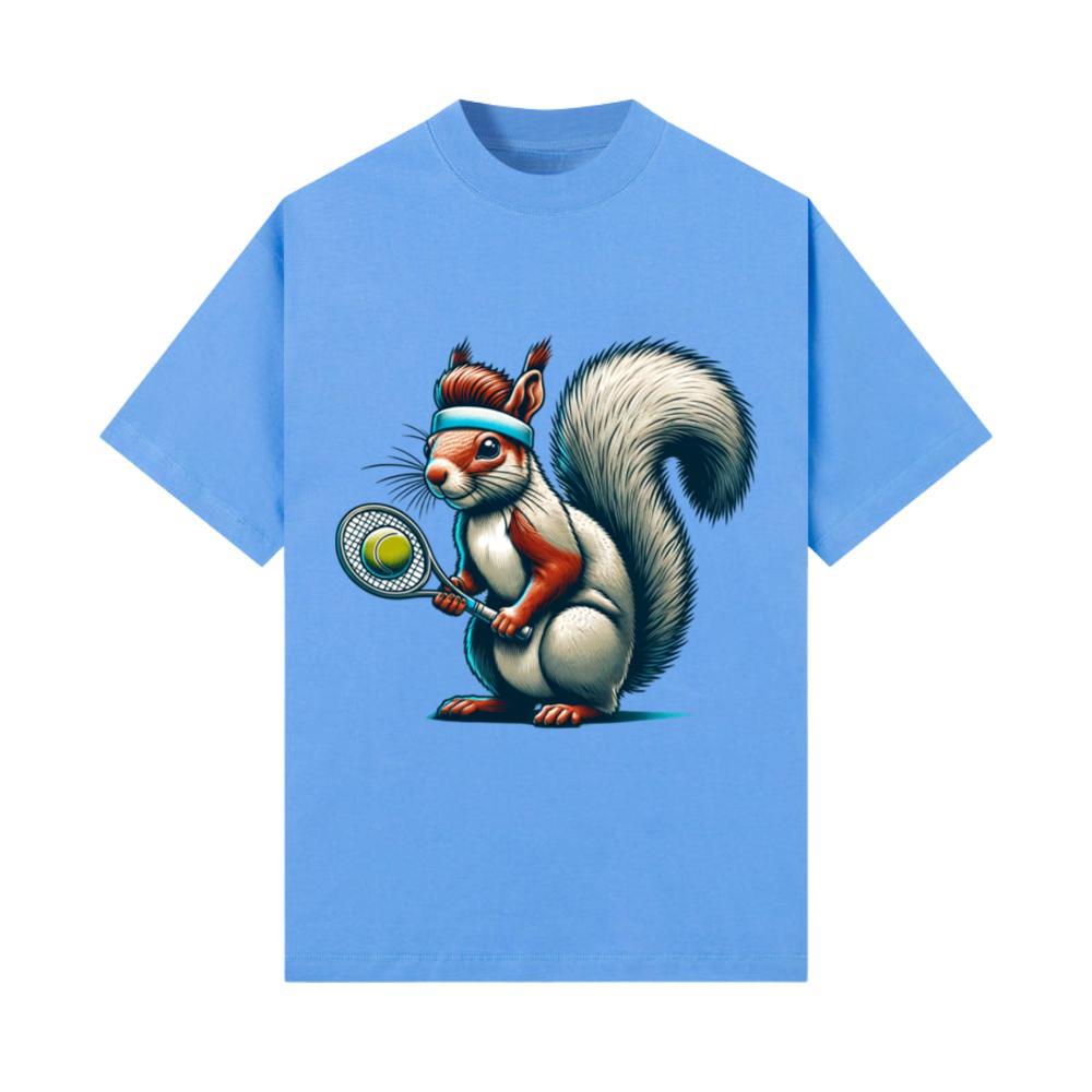 Tennis Player Squirrel Animal Lover Design T-Shirt