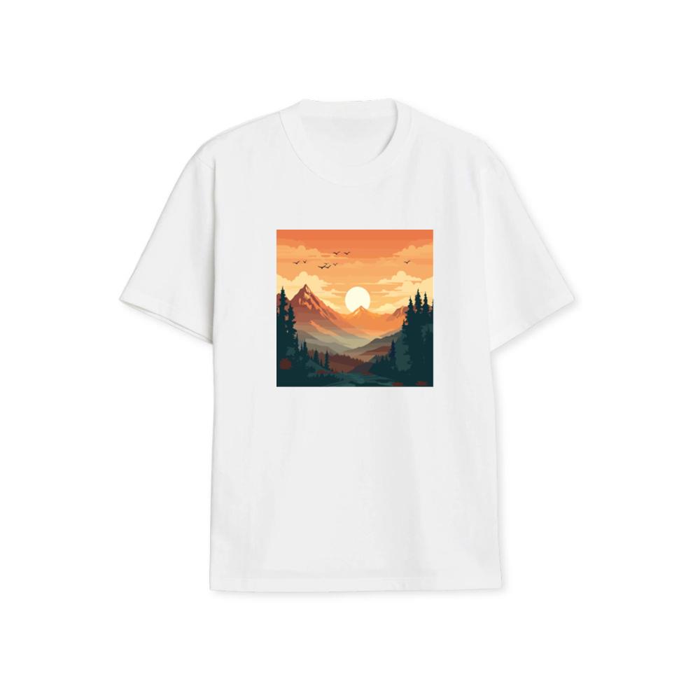 The Amber Ascent of the Alpine Aura T-Shirts