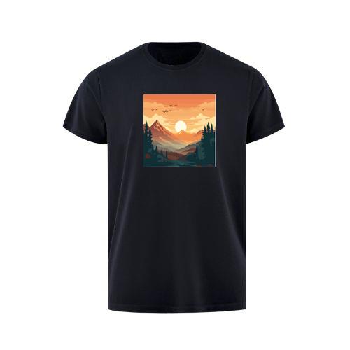 The Amber Ascent of the Alpine Aura T-Shirts