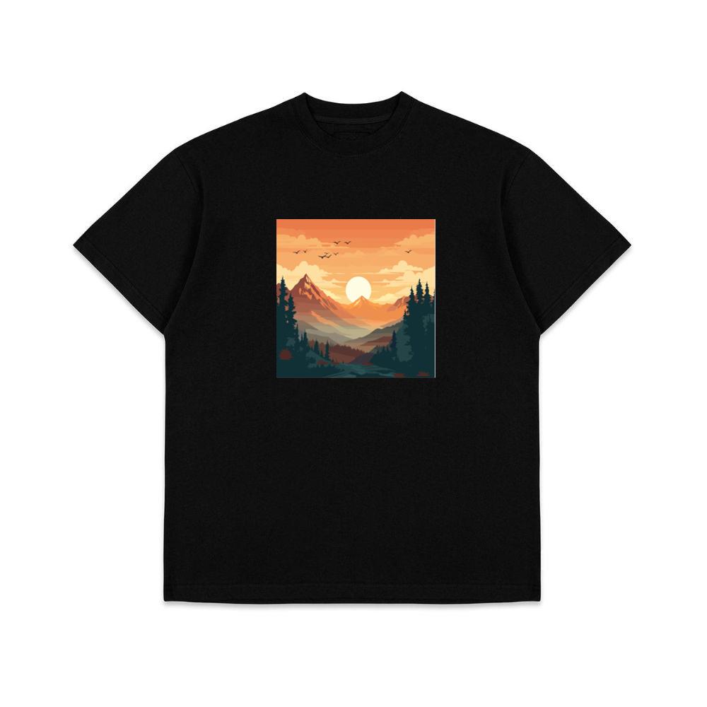 The Amber Ascent of the Alpine Aura T-Shirts