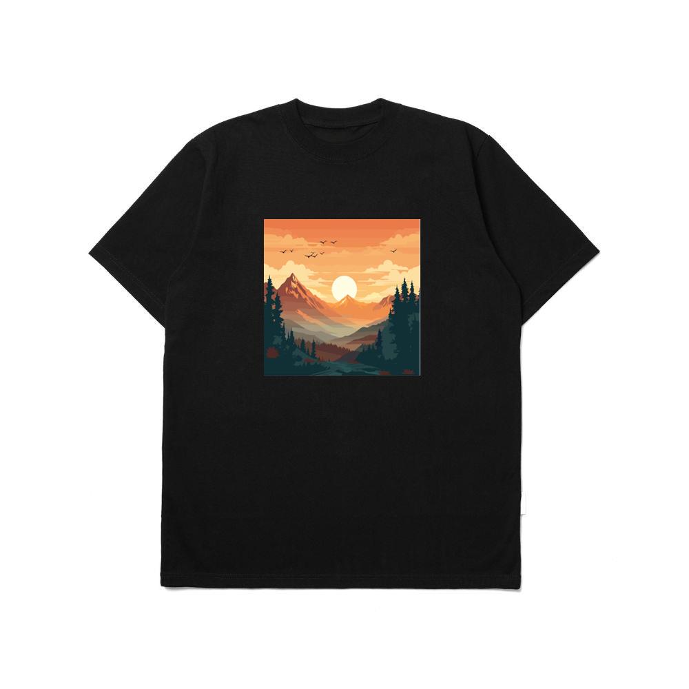 The Amber Ascent of the Alpine Aura T-Shirts