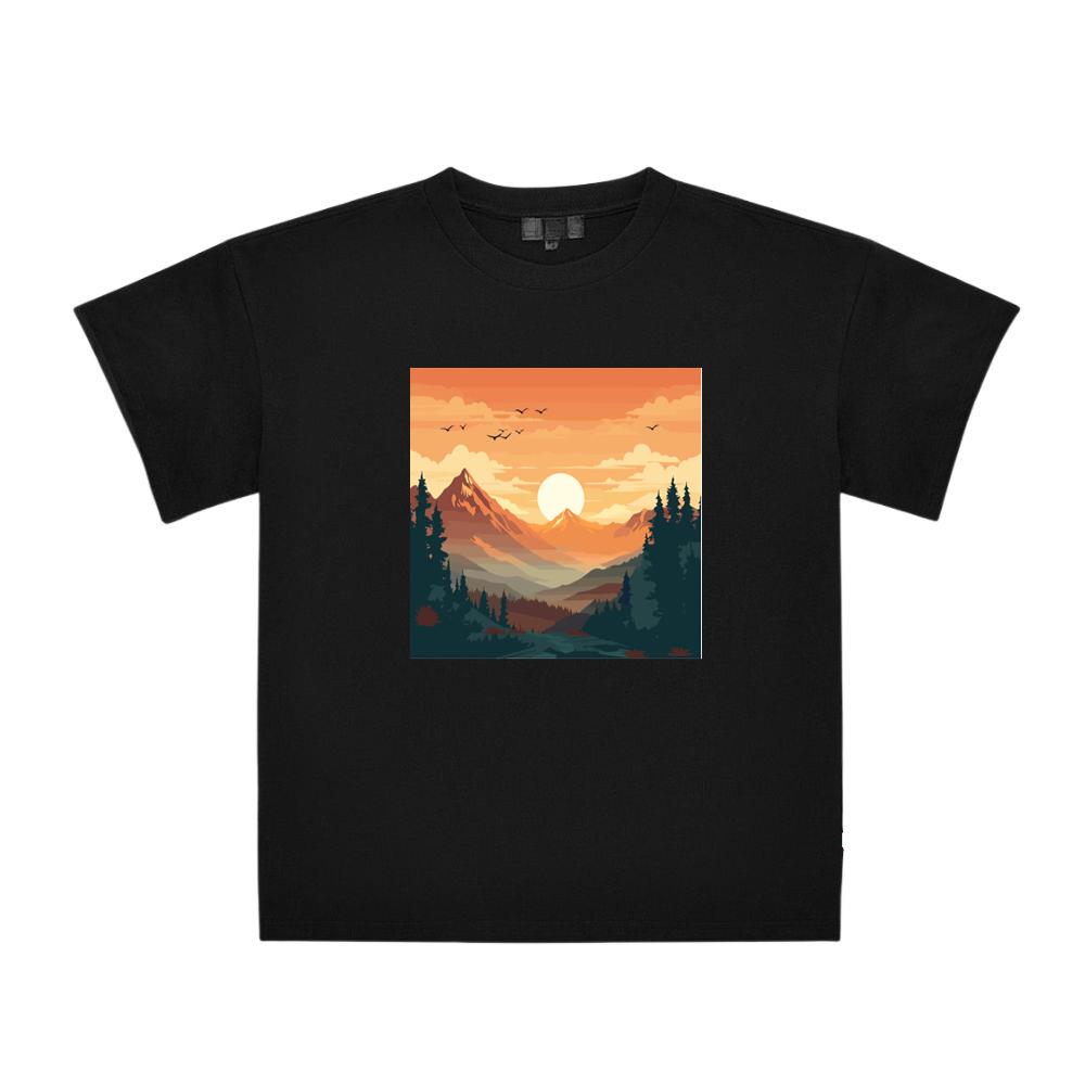 The Amber Ascent of the Alpine Aura T-Shirts
