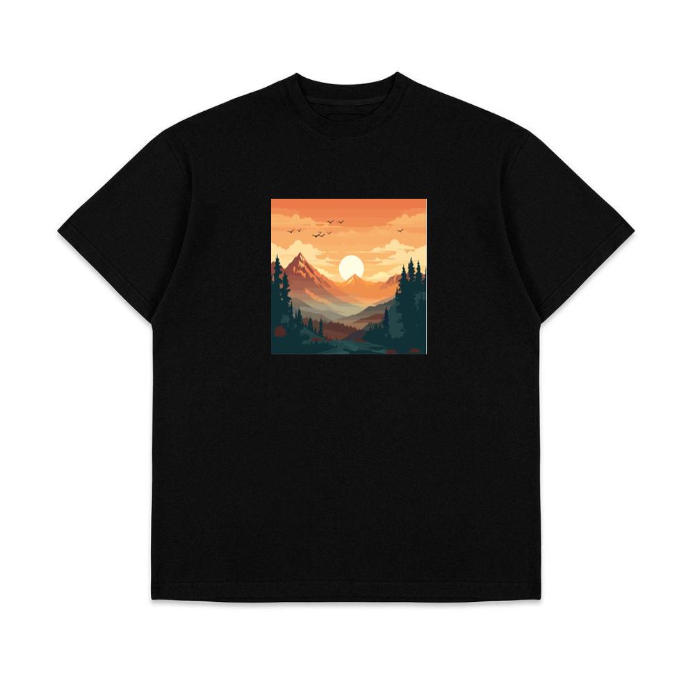 The Amber Ascent of the Alpine Aura T-Shirts