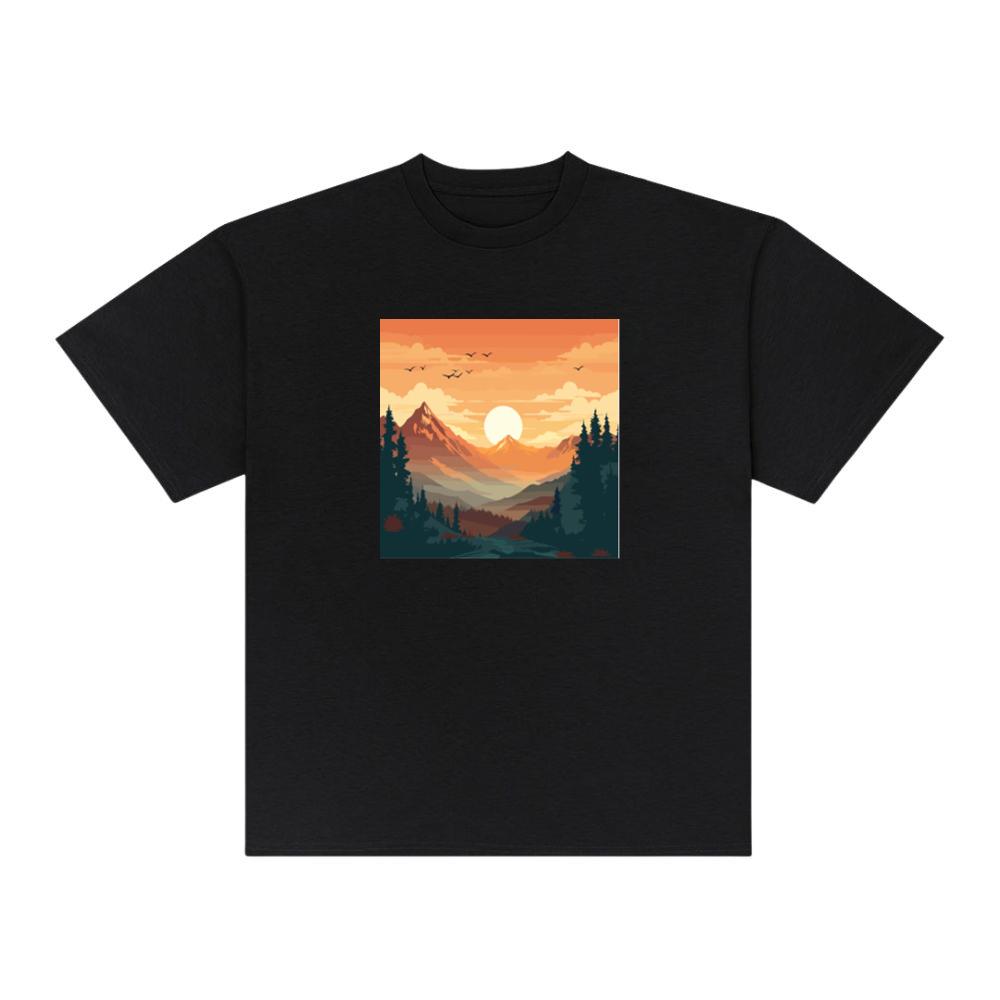 The Amber Ascent of the Alpine Aura T-Shirts