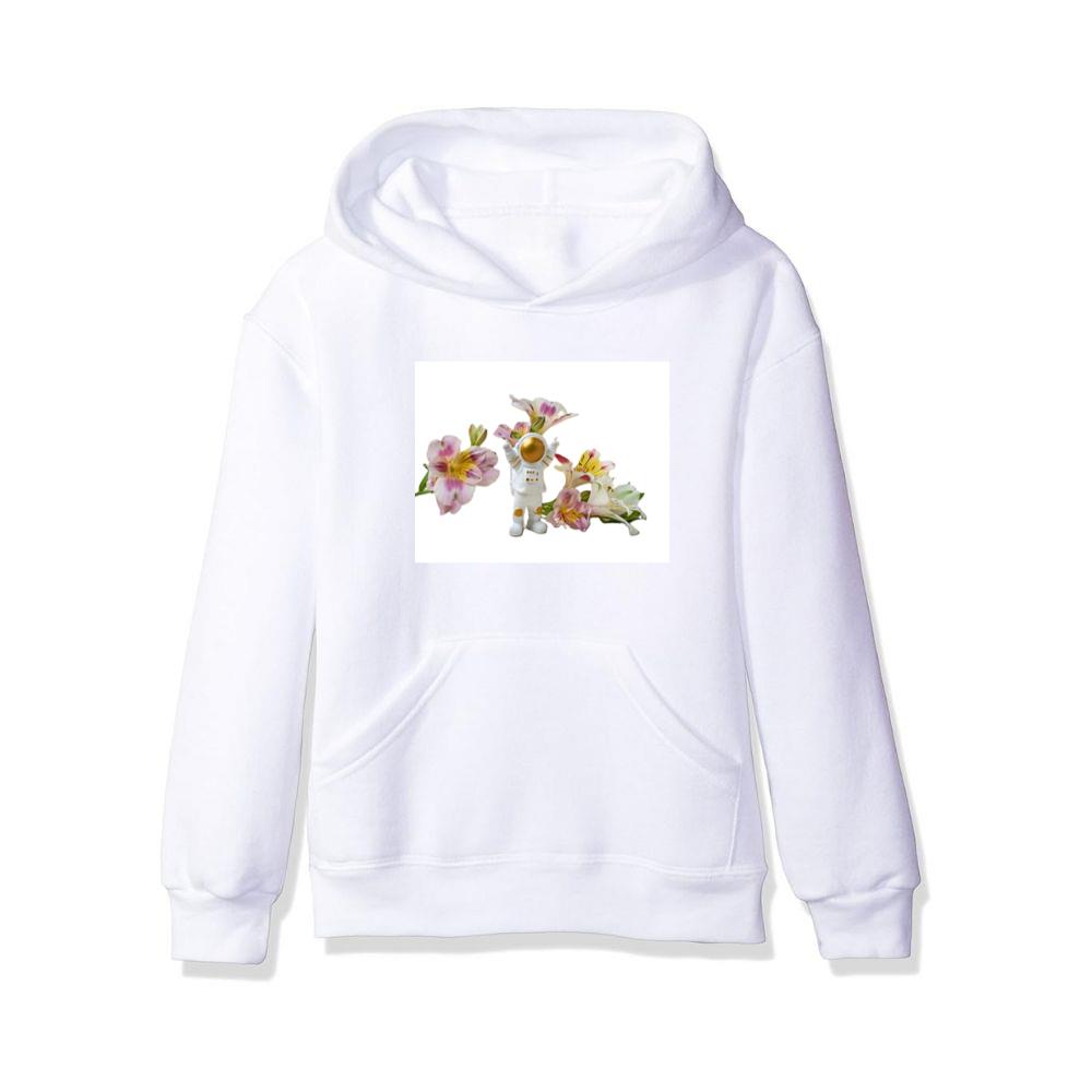 The Astronaut's Floral Encounter Hoodies