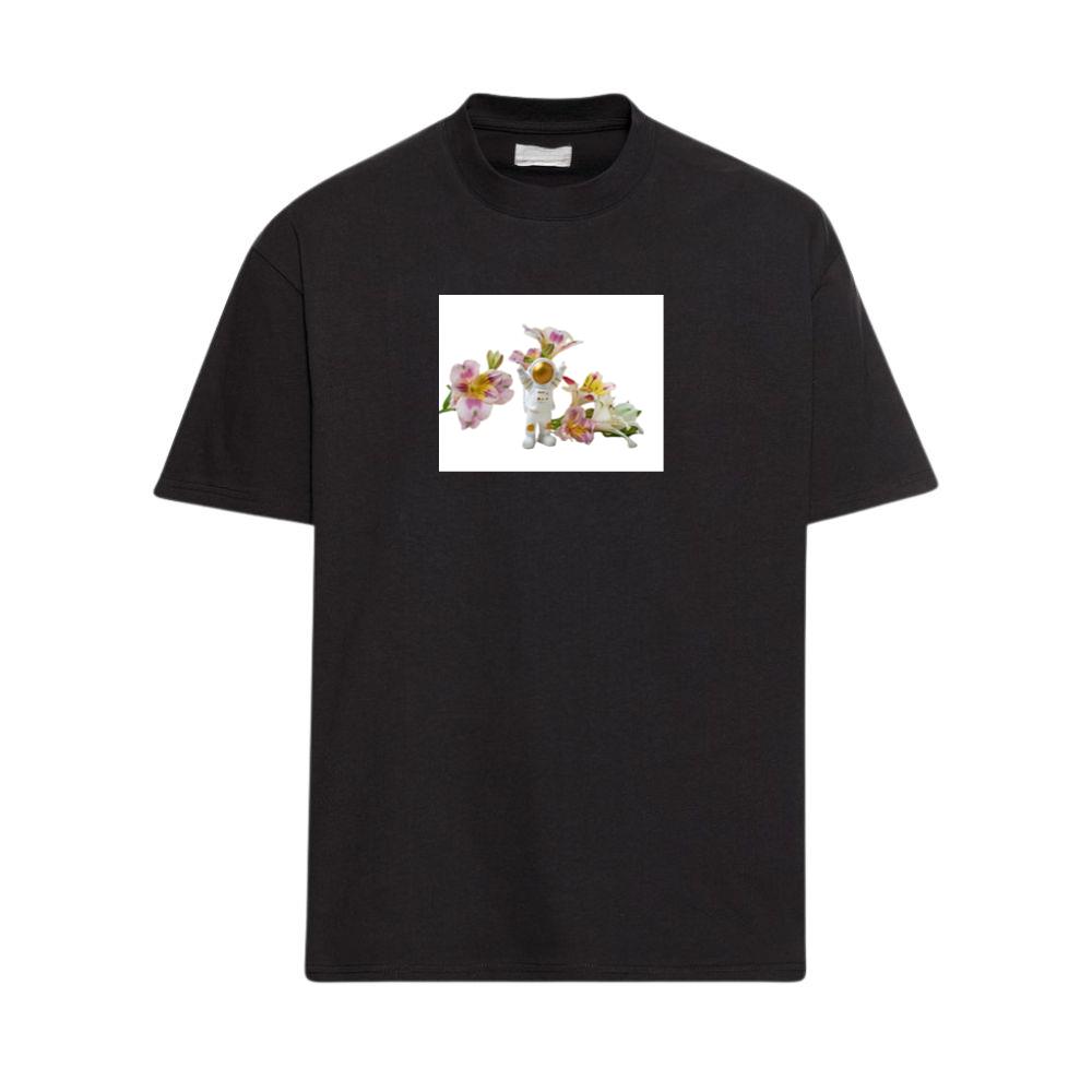 The Astronaut's Floral Encounter T-Shirts