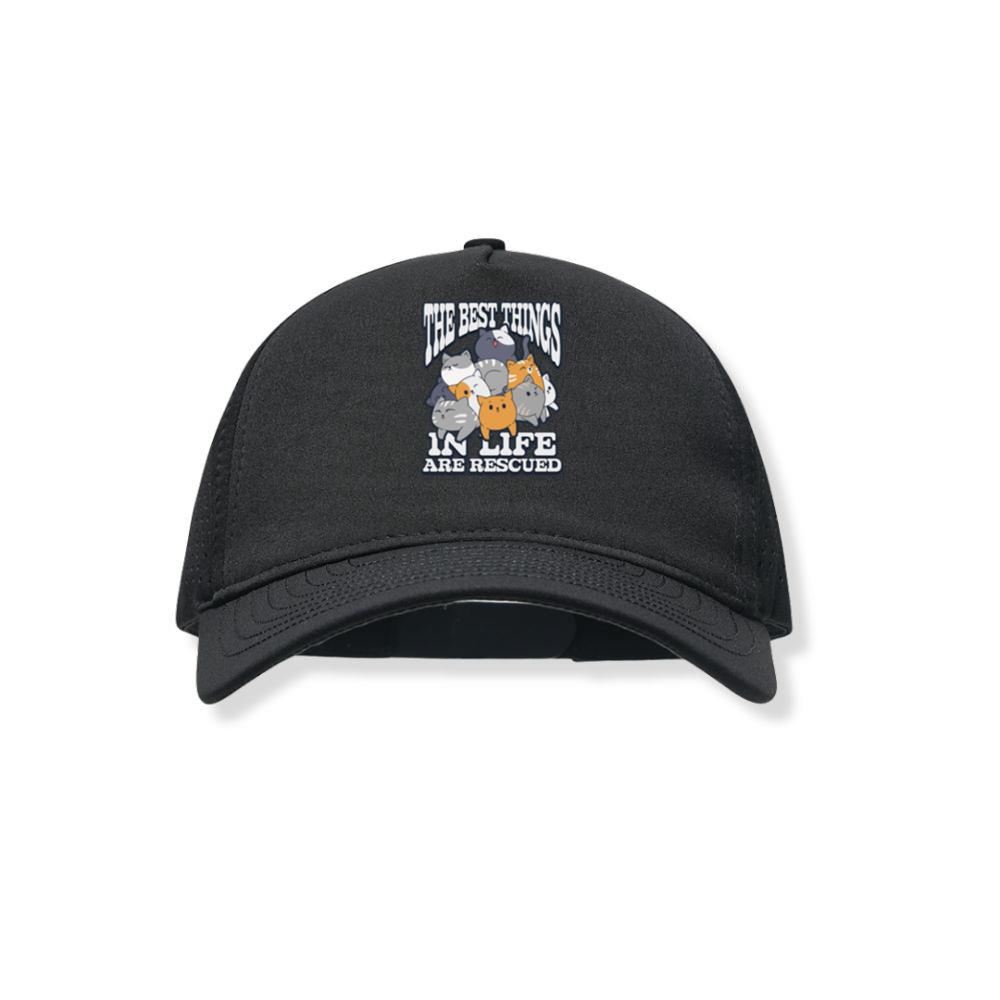 The Best Things in Life Are Rescued Animal Adoption Design Black Hat