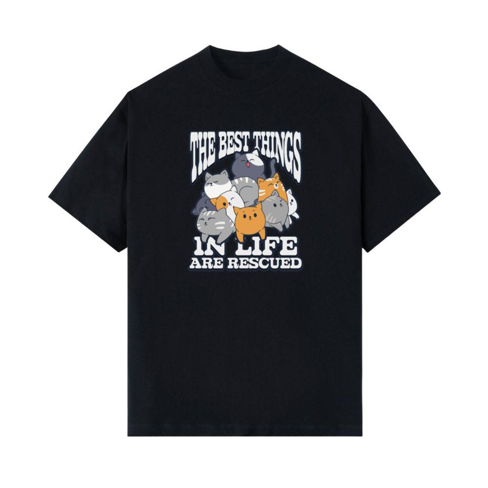 The Best Things in Life Are Rescued Animal Adoption Design T-Shirt