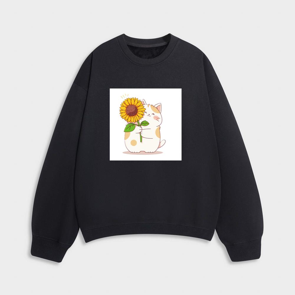 The Cat's Sunflower Gift Sweatshirt