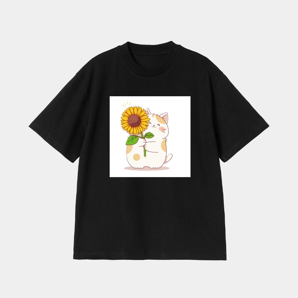 The Cat's Sunflower Gift T-Shirt