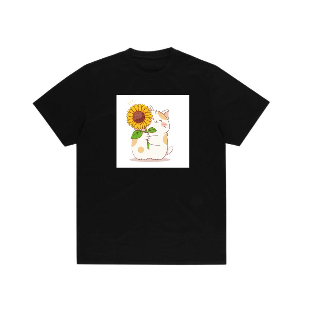 The Cat's Sunflower Gift T-Shirts