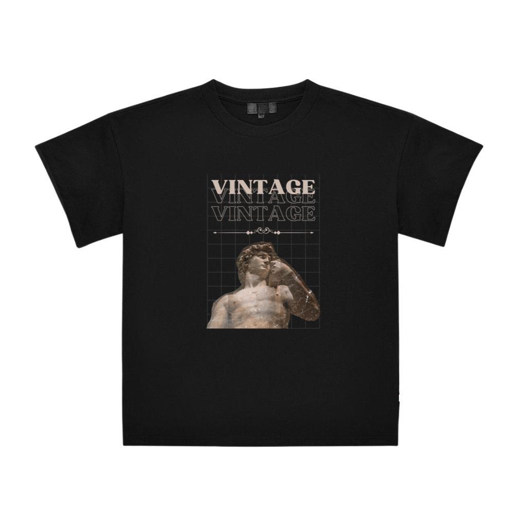The Creation of Adam Statue Vintage Casual Wear Top T-Shirts