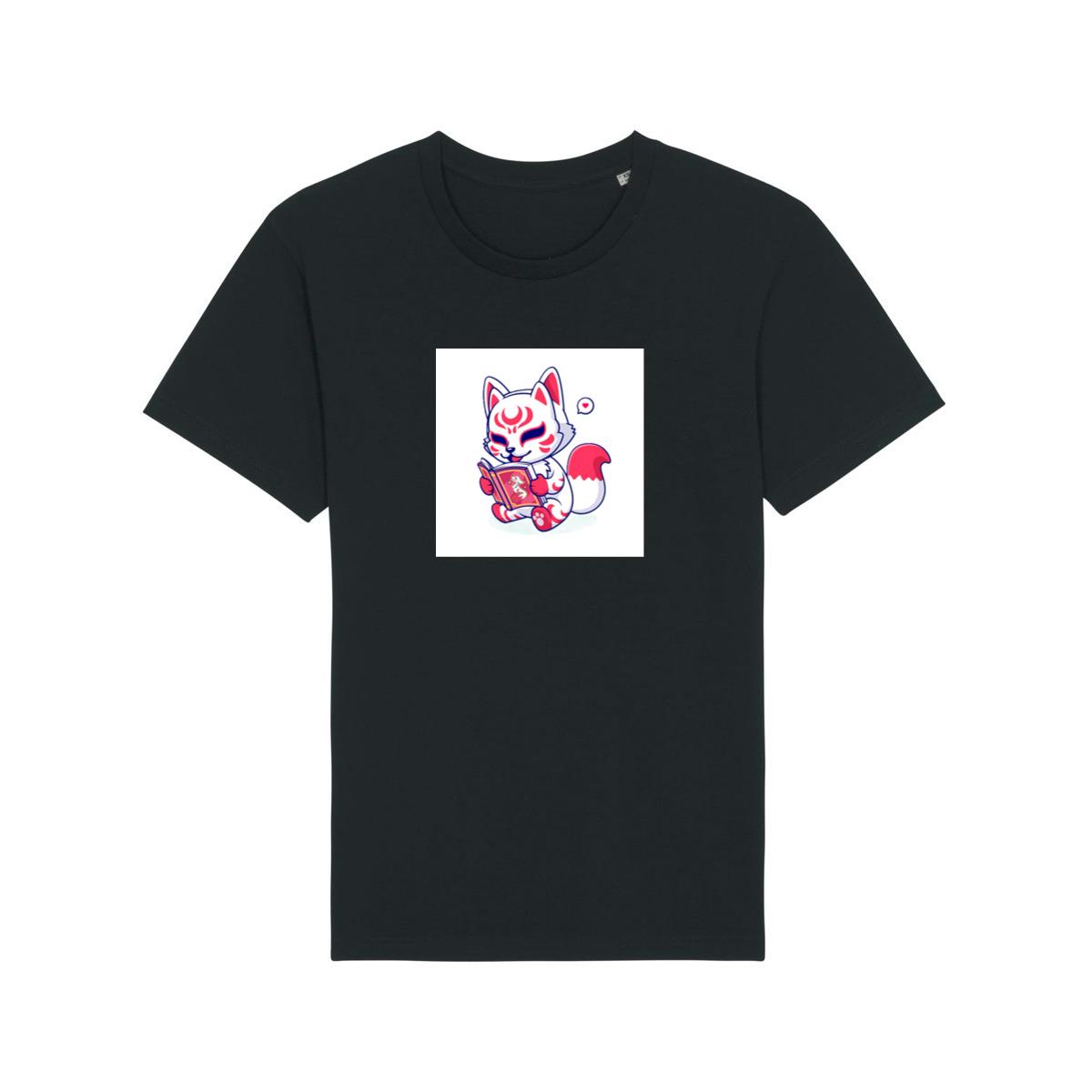 The Crimson Crested Kitsune's Literary Leap into Lore T-Shirts