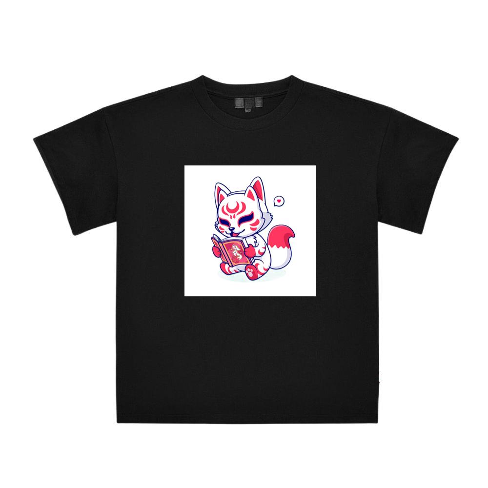 The Crimson Crested Kitsune's Literary Leap into Lore T-Shirts