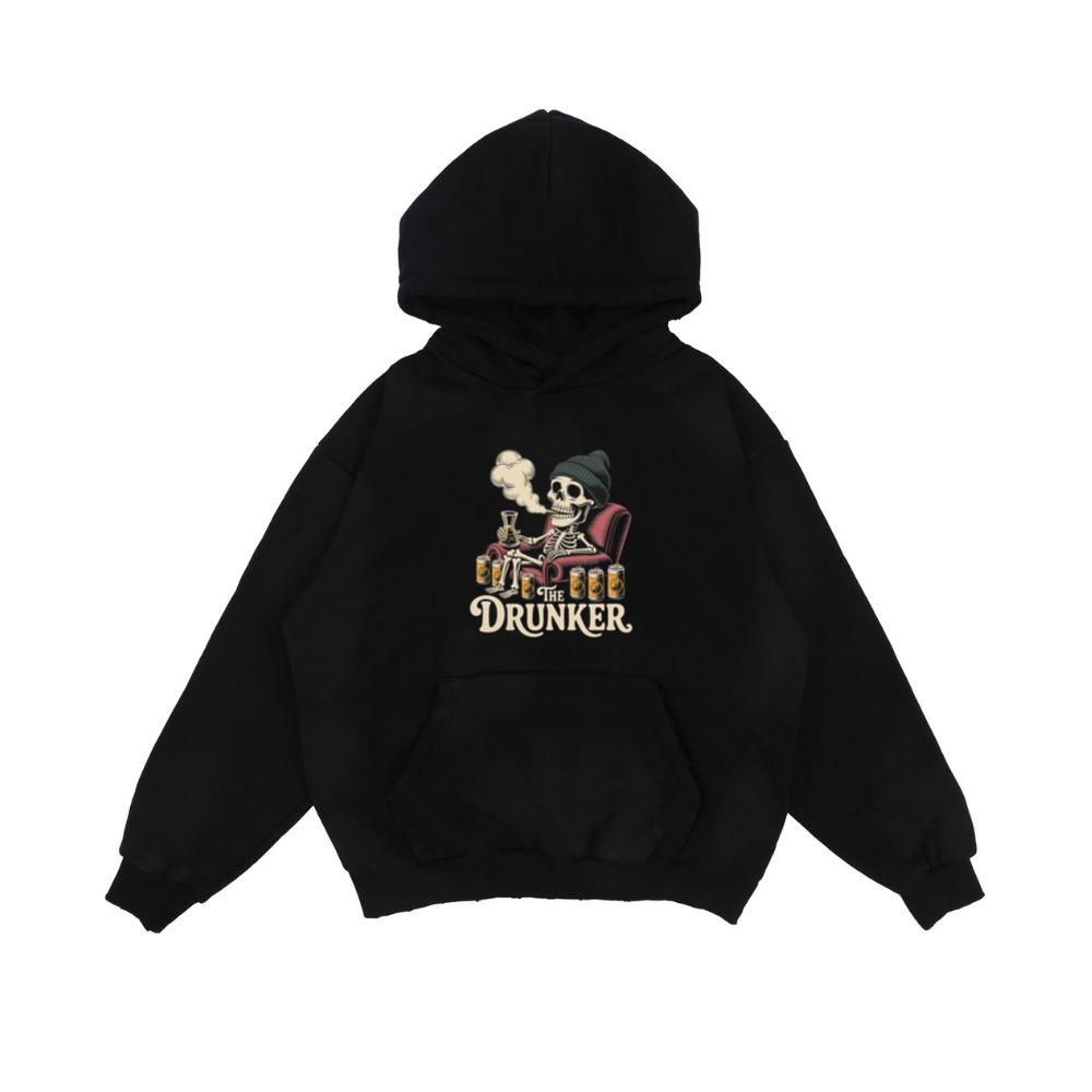 The Drunker Skeleton Beer Mug Design Hoodie