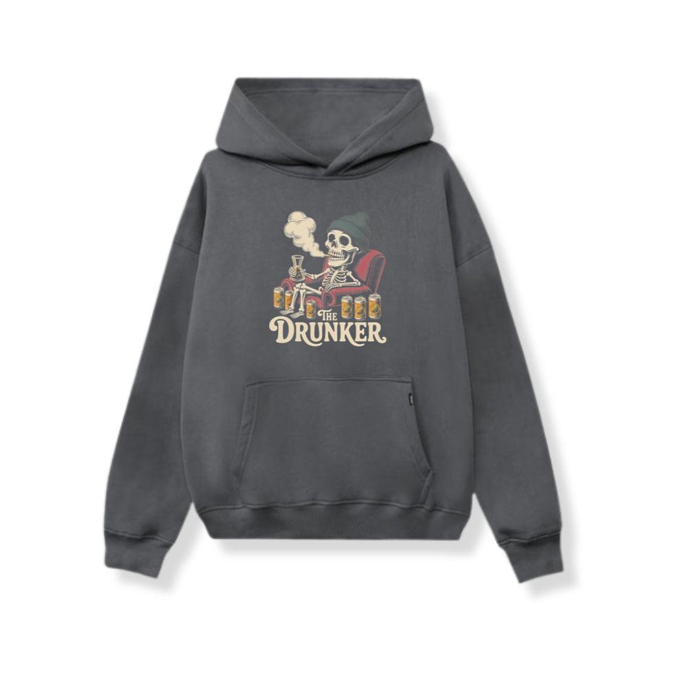 The Drunker Skeleton Beer Mug Design Hoodie - Image 2