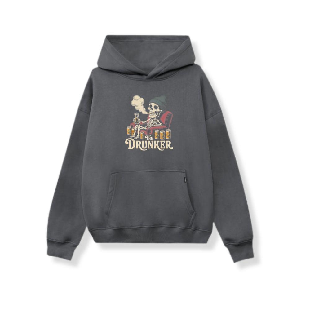 The Drunker Skeleton Beer Mug Design Hoodie - Image 2