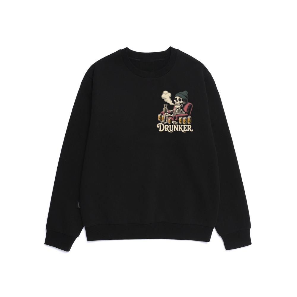 The Drunker Skeleton Beer Mug Design Sweatshirt