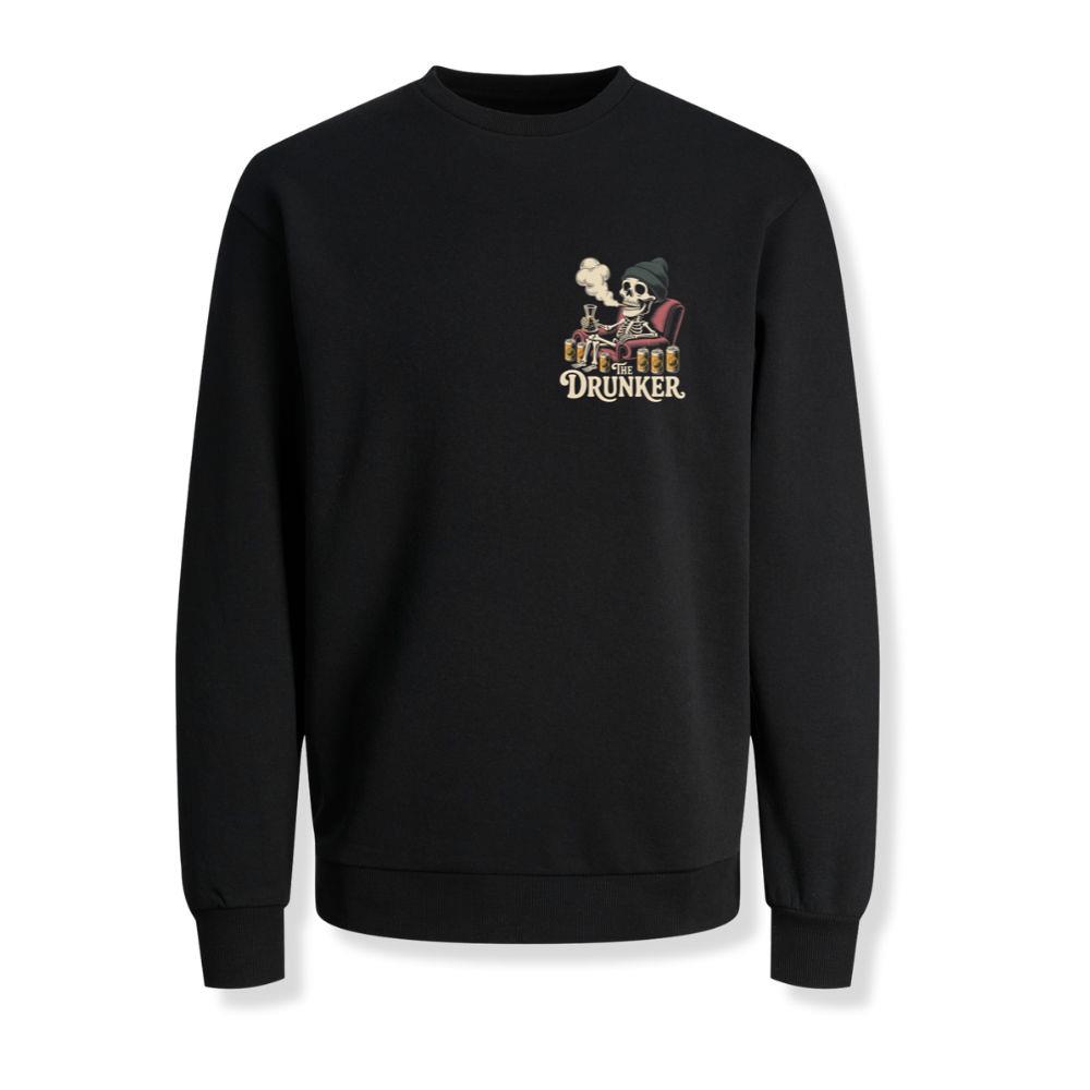 The Drunker Skeleton Beer Mug Design Sweatshirt