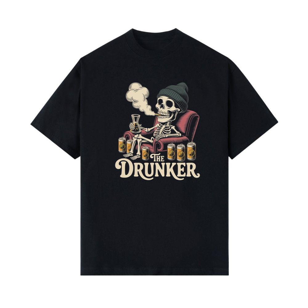 The Drunker Skeleton Beer Mug Design T-Shirt