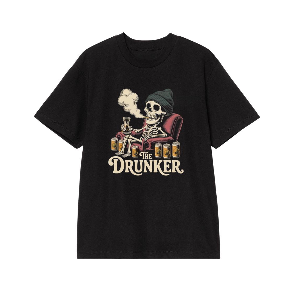 The Drunker Skeleton Beer Mug Design T-Shirt