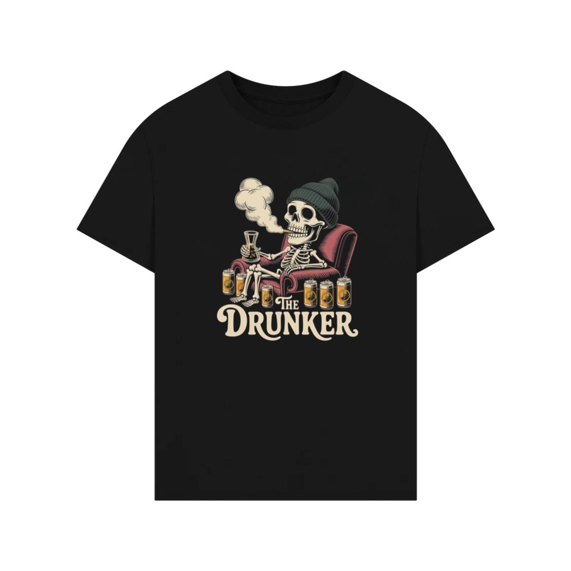 The Drunker Skeleton Beer Mug Design T-Shirt