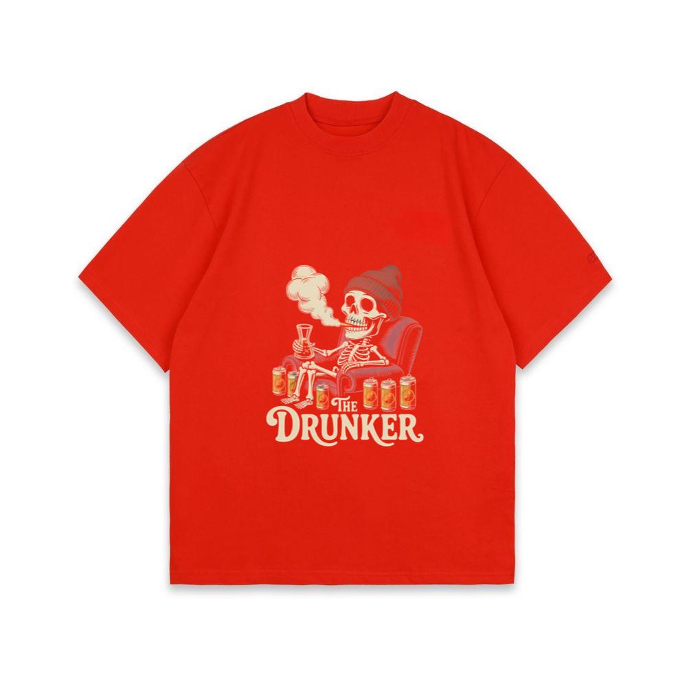 The Drunker Skeleton Beer Mug Design T-Shirt
