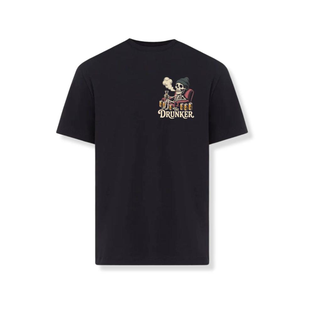 The Drunker Skeleton Beer Mug Design T-Shirt