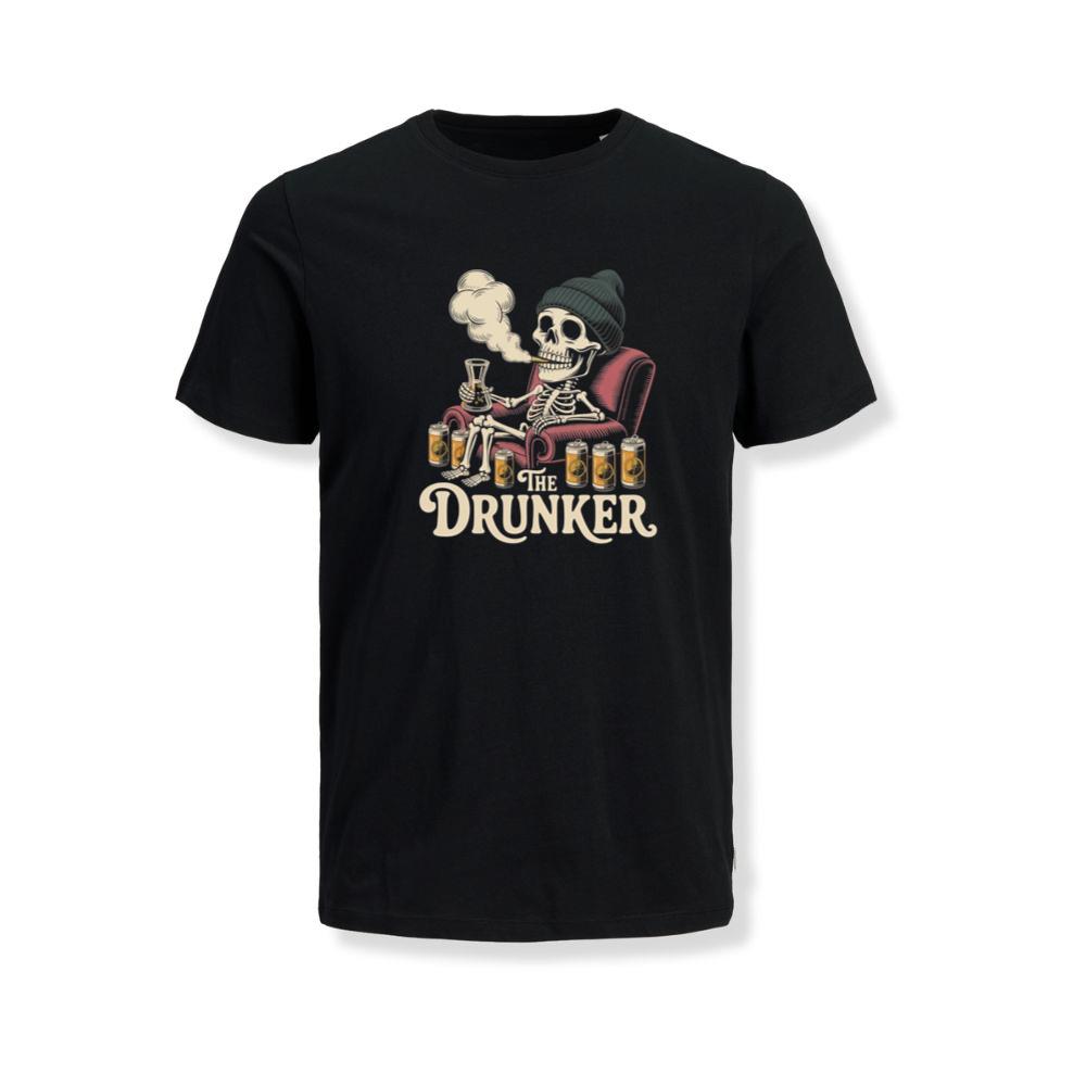 The Drunker Skeleton Beer Mug Design T-Shirt