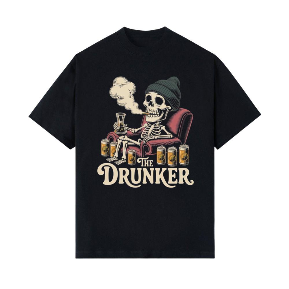 The Drunker Skeleton Beer Mug Design T-Shirts