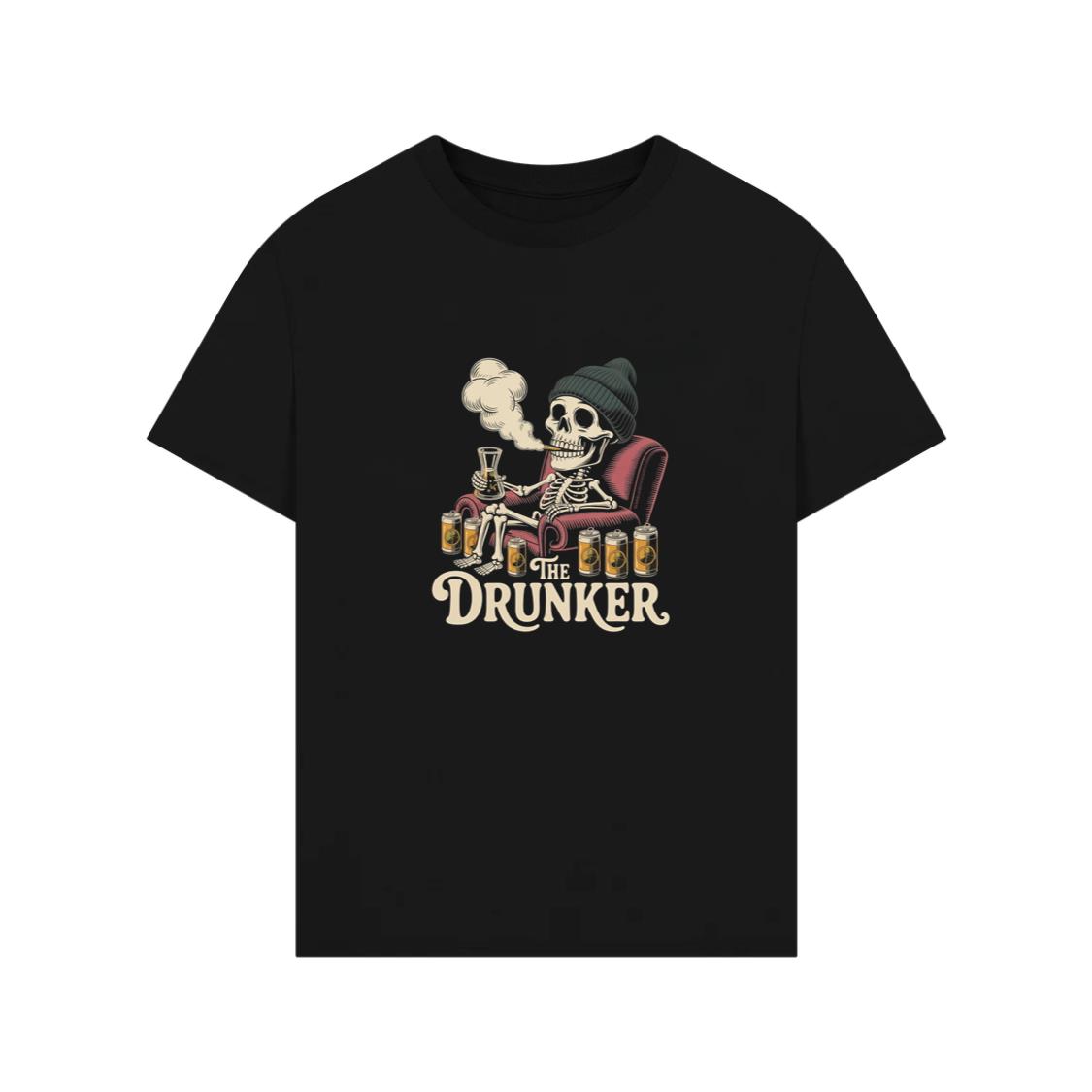 The Drunker Skeleton Beer Mug Design T-Shirts