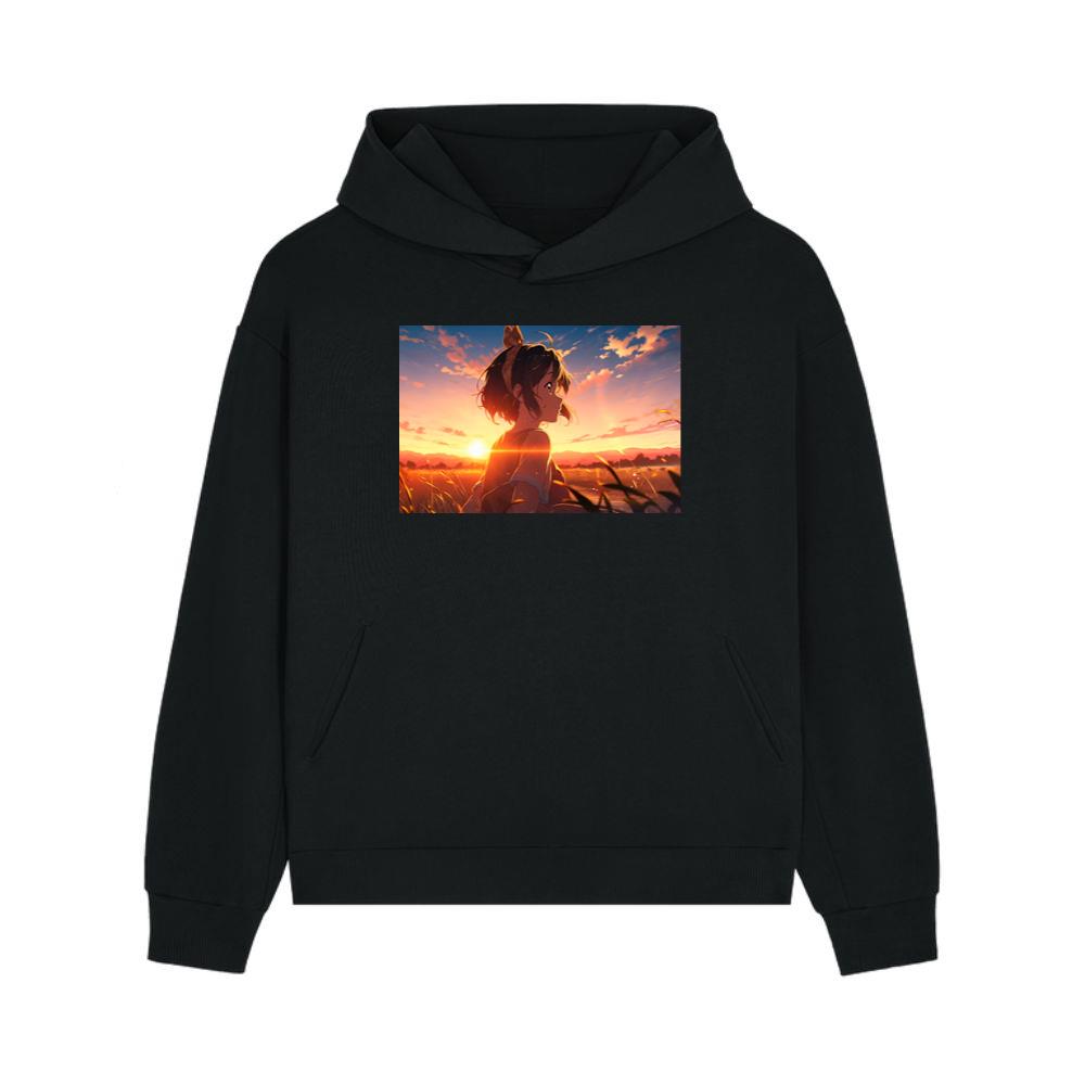 The Ember Farewell and the Whispering Grass Hoodie