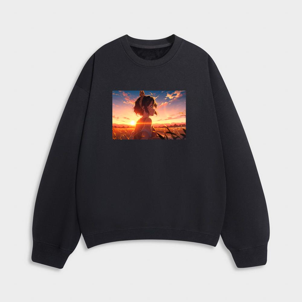 The Ember Farewell and the Whispering Grass Sweatshirt