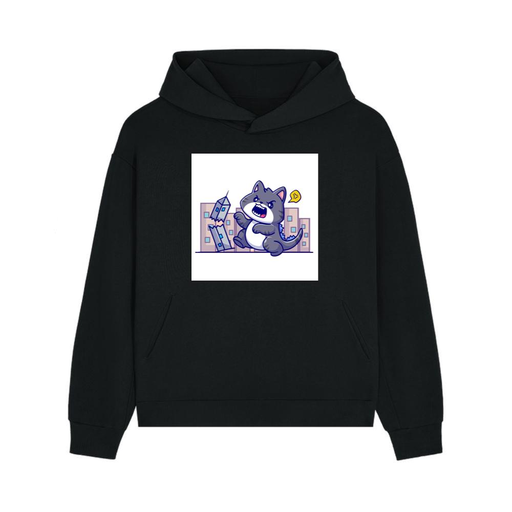 The Feline Fury of the Falling Facades Hoodie