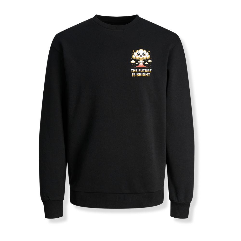 The Future Is Bright Atomic Art Graphic with Vintage Explosion Style Sweatshirts