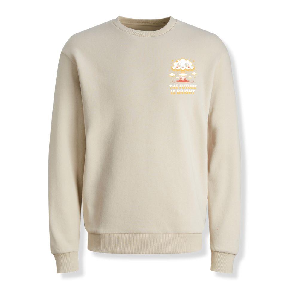 The Future Is Bright Atomic Art Graphic with Vintage Explosion Style Sweatshirts - Image 3