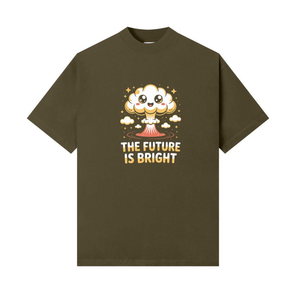 The Future Is Bright Atomic Art Graphic with Vintage Explosion Style T-Shirt - Image 2