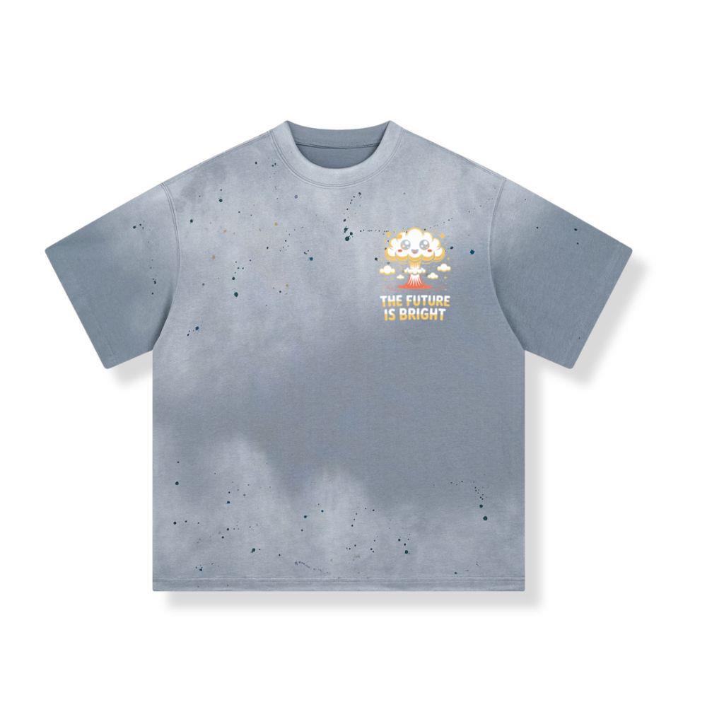 The Future Is Bright Atomic Art Graphic with Vintage Explosion Style T-Shirt - Image 2